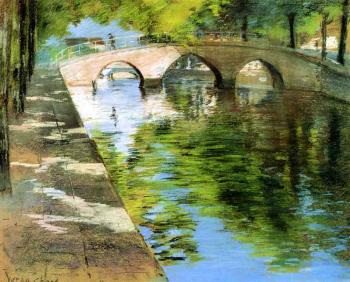 William Merritt Chase : Reflections aka Canal Scene